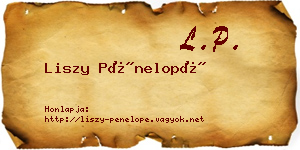 Liszy Pénelopé névjegykártya